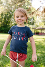 Load image into Gallery viewer, basic tee - stars and stripes on collegiate blue