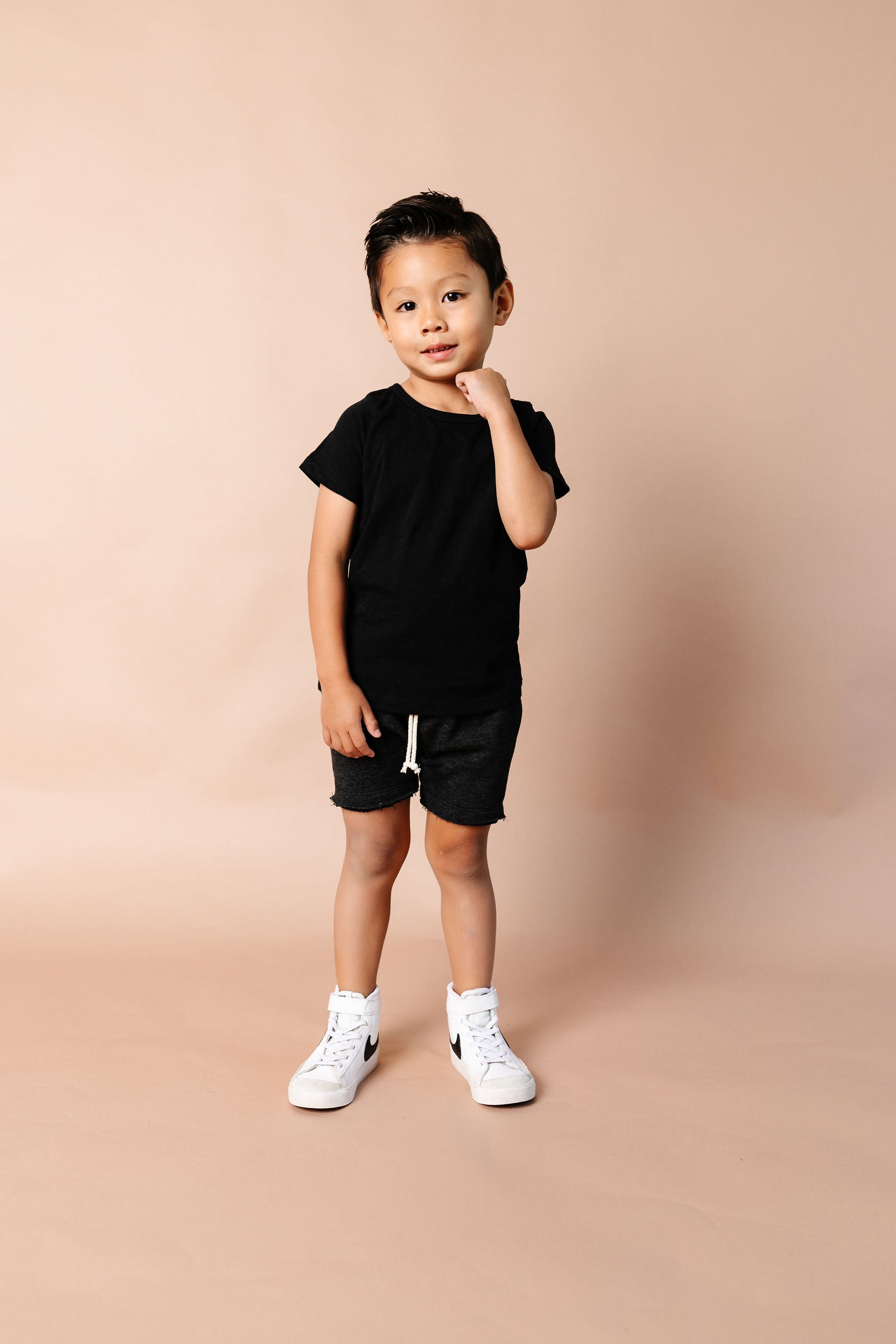 boy shorts - heather black