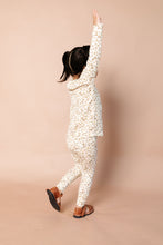 Load image into Gallery viewer, rib knit pant - neutral ditsy floral