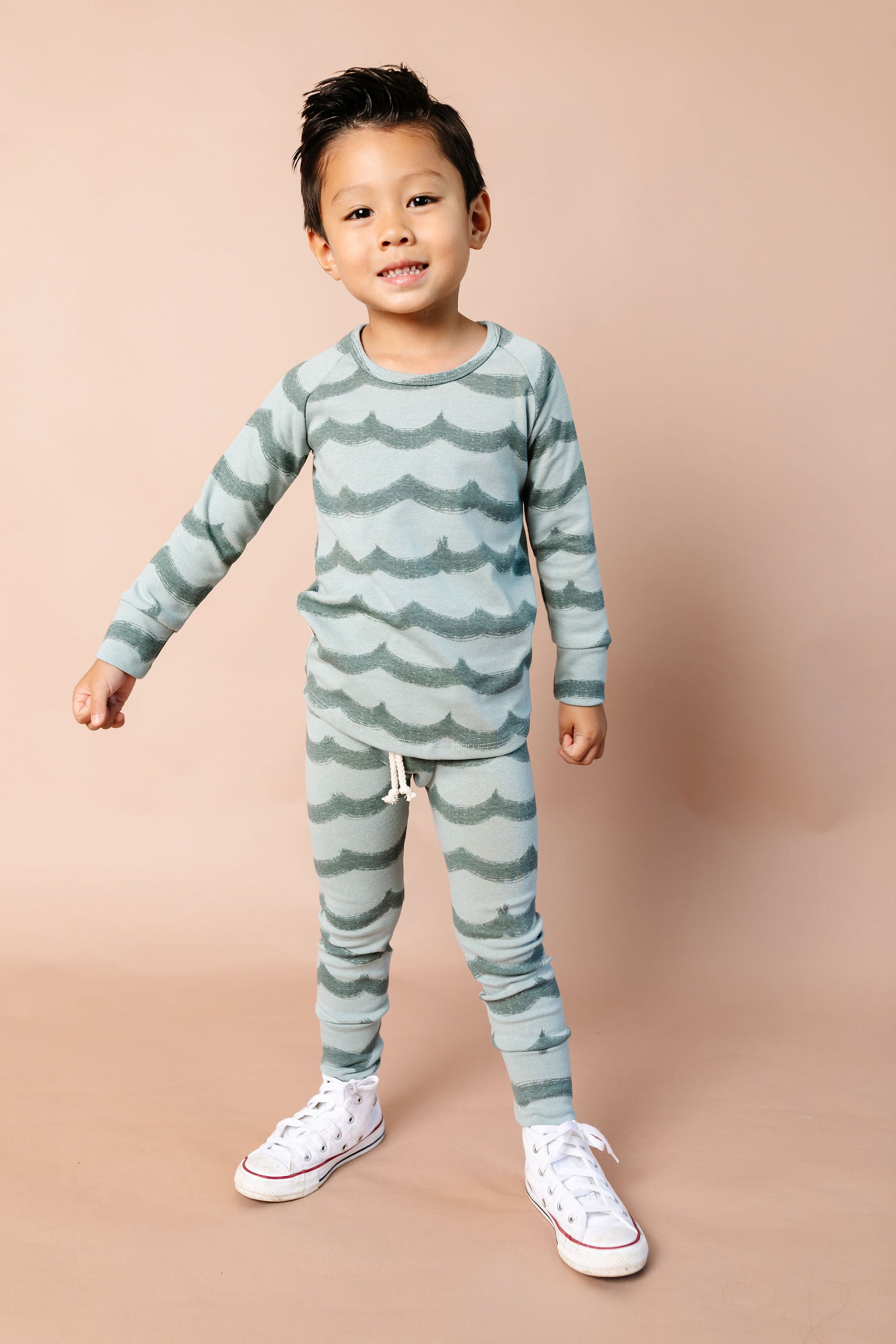 rib knit long sleeve tee CO - swell