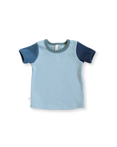 rib knit tee - swell admiral blue and polo blue