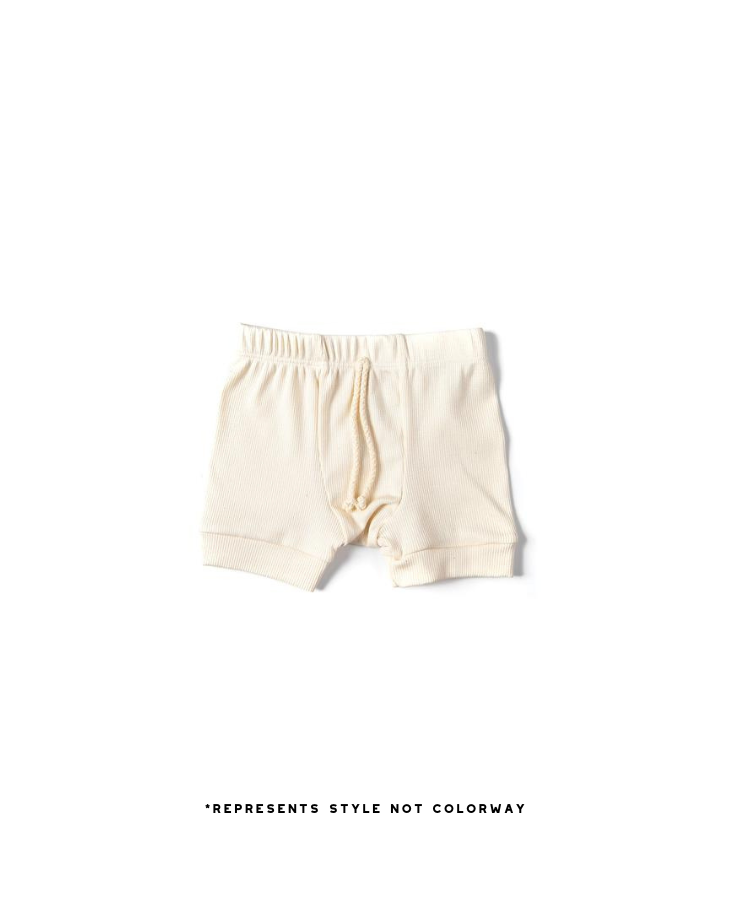 rib knit shorts PREORDER - wavy lines