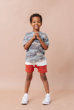 Load image into Gallery viewer, boy shorts - natural tri blend and barn red