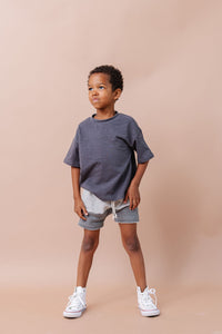 boy shorts - pebble and heather gray
