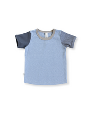 Load image into Gallery viewer, rib knit tee - medium gray shade and athletic gray