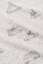 Load image into Gallery viewer, rib knit long sleeve tee - holiday cars on pearl