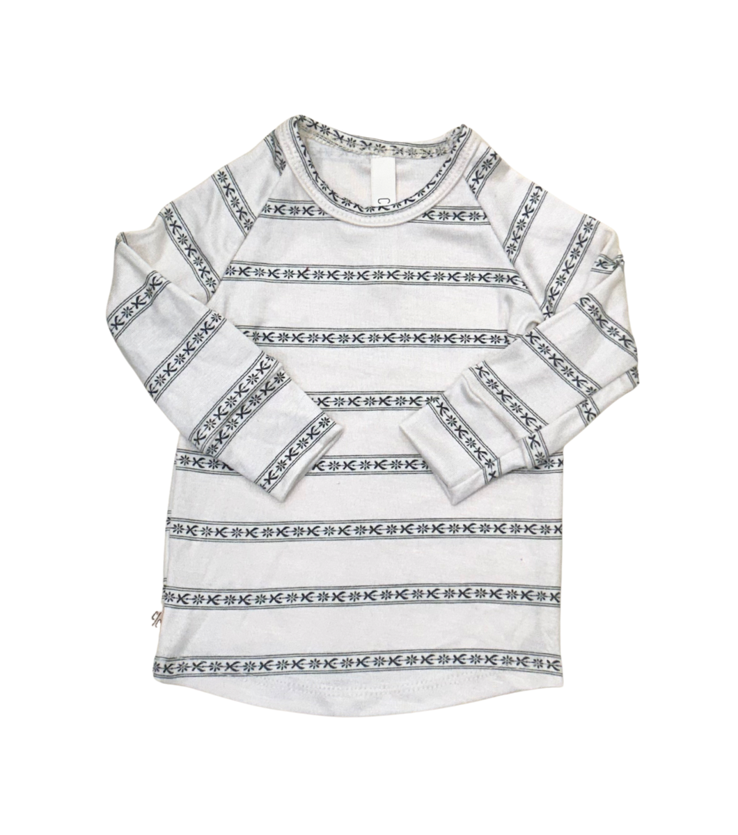 rib knit long sleeve tee PREORDER - norfolk stripe