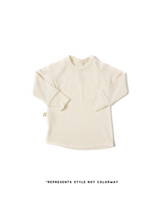 rib knit long sleeve tee PREORDER - seashells