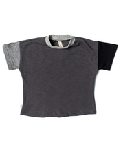 Load image into Gallery viewer, boxy tee - shade black and heather gray