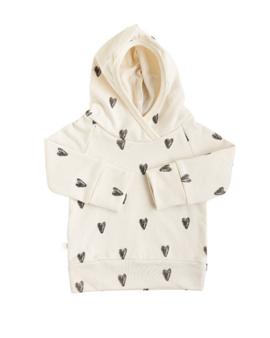 trademark raglan hoodie - hearts on natural