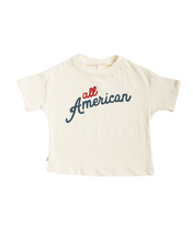 Load image into Gallery viewer, boxy tee - all american on natural