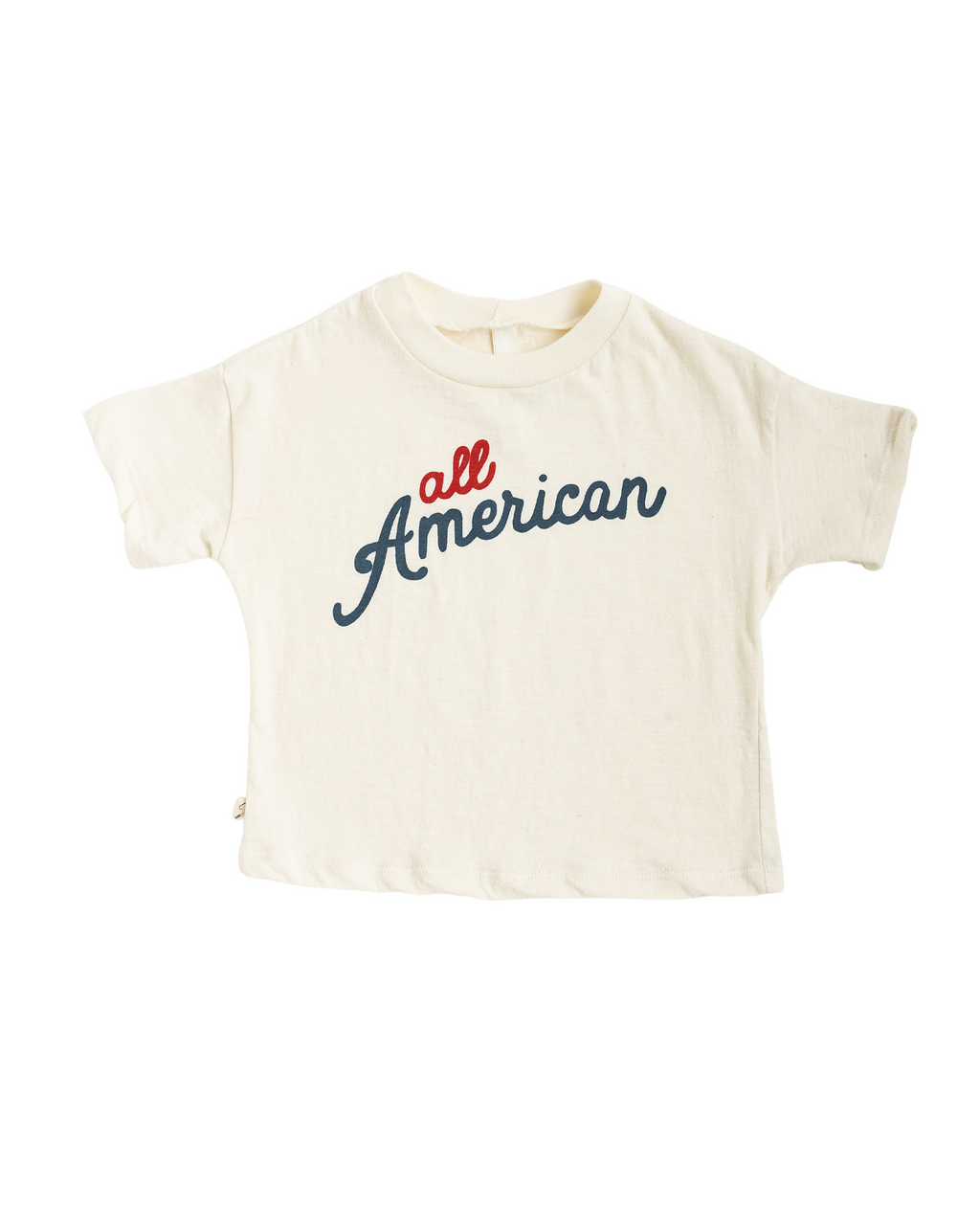 boxy tee - all american on natural