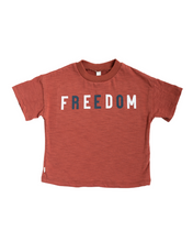 Load image into Gallery viewer, boxy tee - freedom on barn red