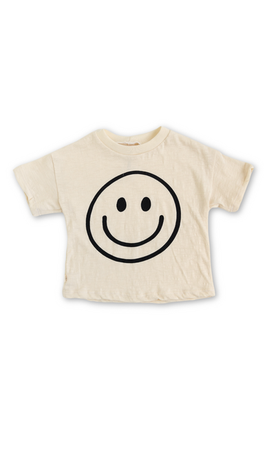 boxy tee - smile on natural