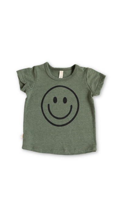 basic tee - smile on heather thyme