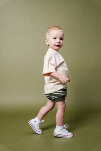 shorties - heritage green stripe