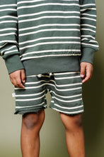 Load image into Gallery viewer, boy shorts - heritage green stripe