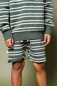 boy shorts - heritage green stripe