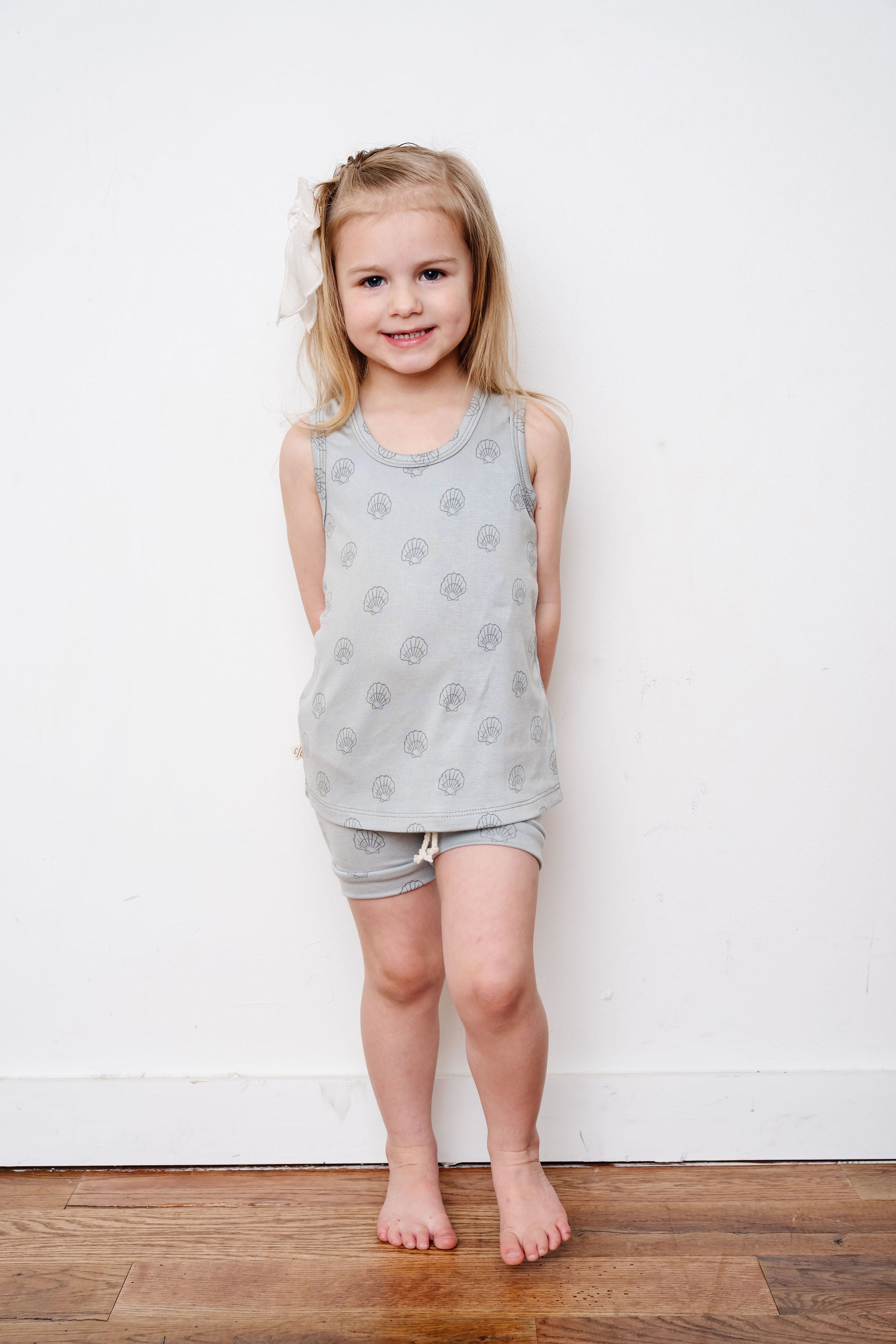 rib knit tank top - seashells