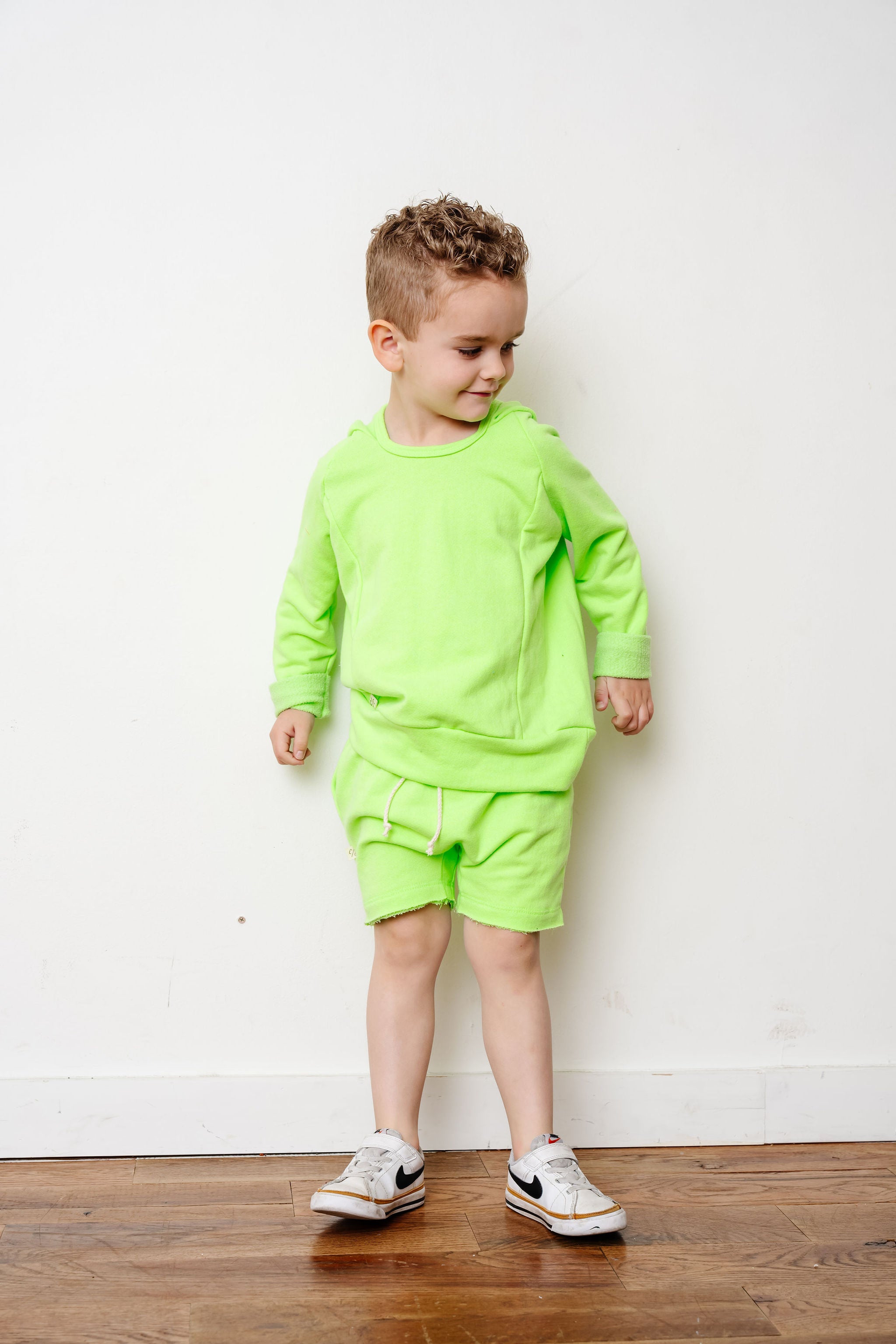 beach hoodie - neon green