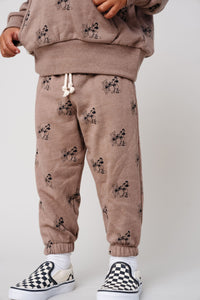 vintage sweatpants - steamboat willie - driftwood