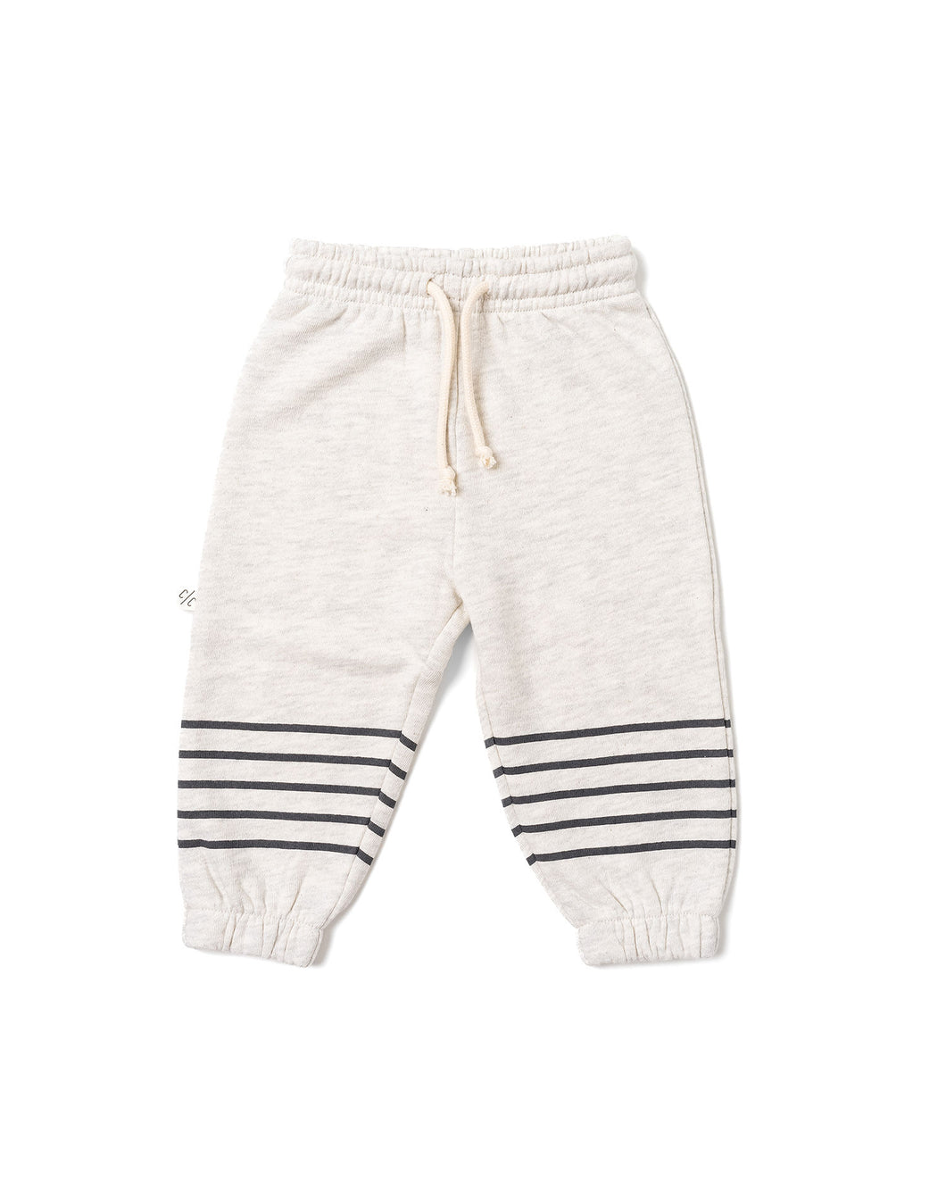 vintage sweatpants - racing stripes on oyster