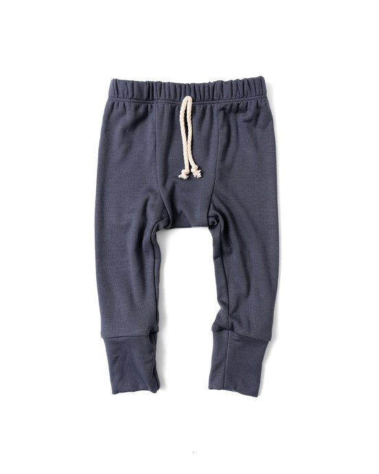rib knit pant - midnight blue