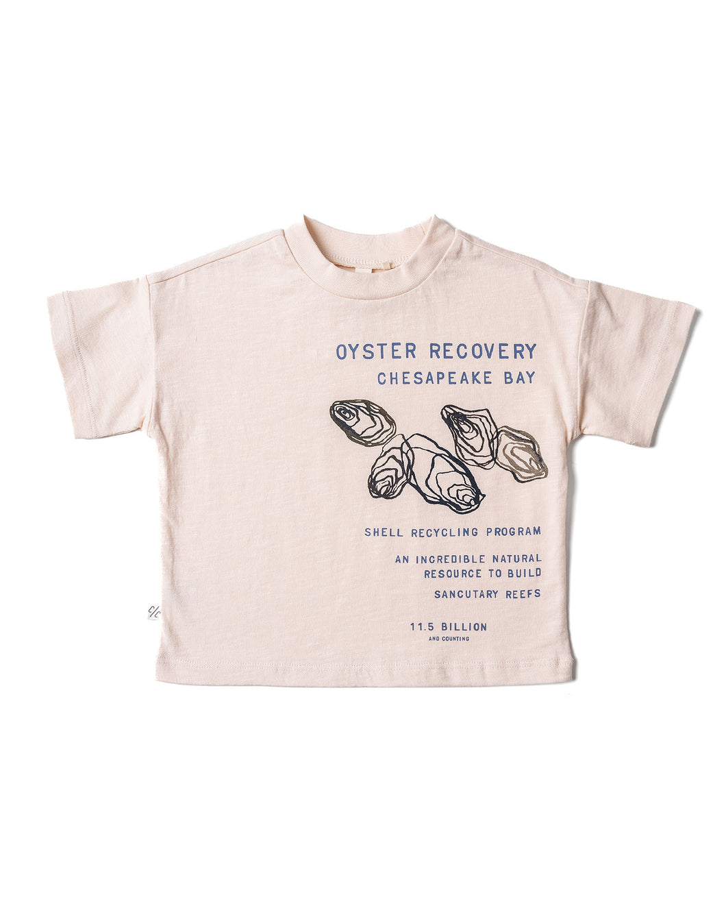 boxy tee - oyster recovery on dune