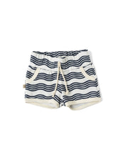 Load image into Gallery viewer, french terry retro short - wavy lines