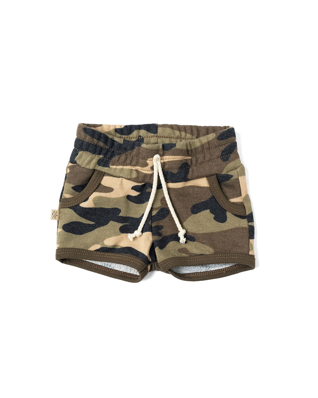 french terry retro short - camoflauge