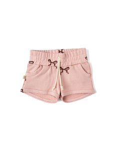 french terry retro short - classic bows