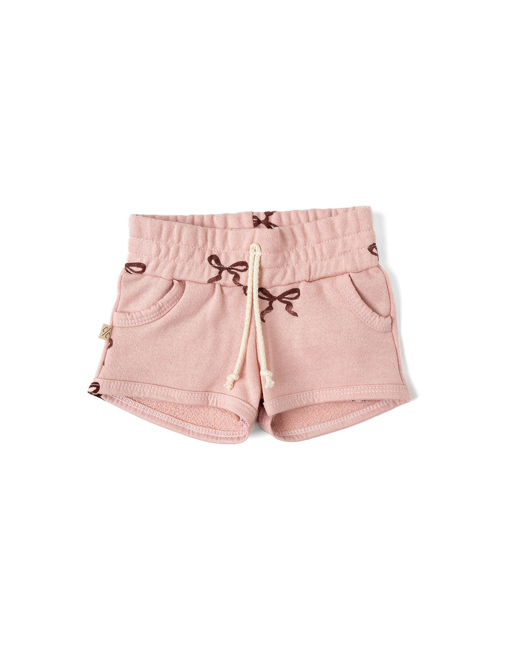 french terry retro short - classic bows