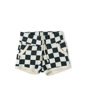 Load image into Gallery viewer, french terry retro short - jade checkerboard