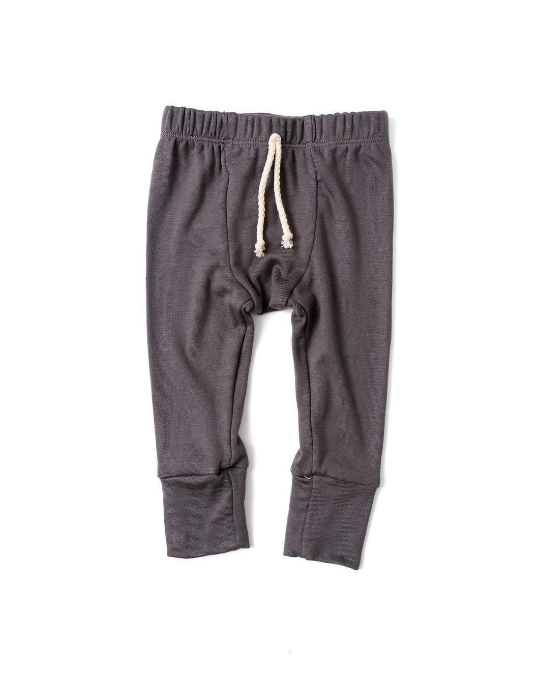rib knit pant - ebony