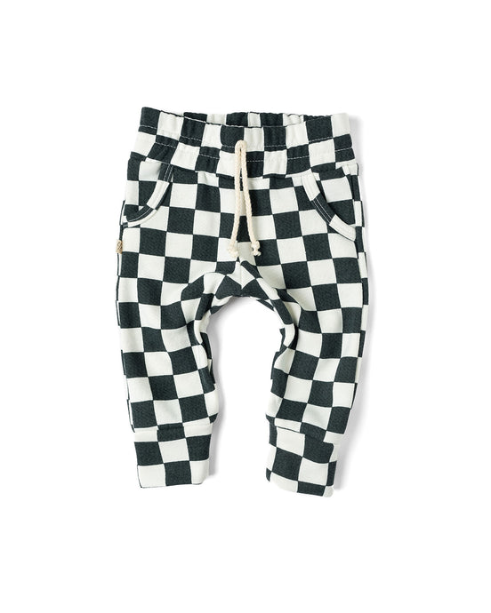 original jogger - jade checkerboard