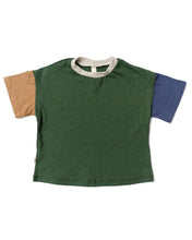 Load image into Gallery viewer, colorblock boxy tee - jungle