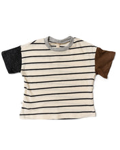Load image into Gallery viewer, colorblock boxy tee - original stripe