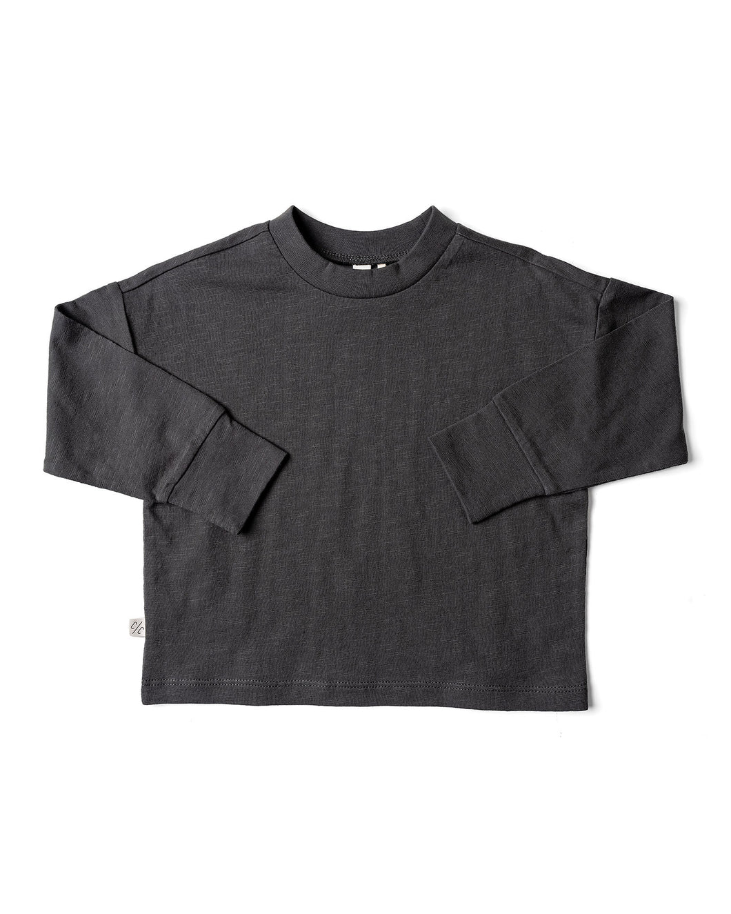 boxy long sleeve tee - carbon