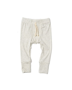 rib knit pant - fog stripe