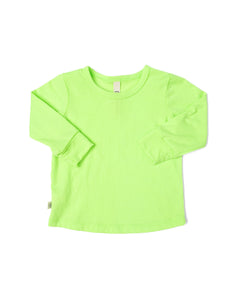 long sleeve tee - neon green