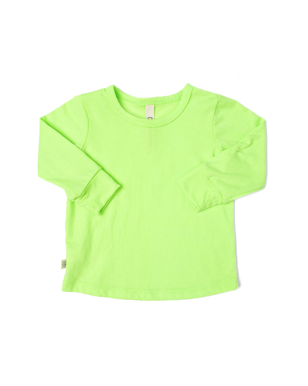 long sleeve tee - neon green