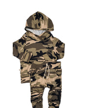 Load image into Gallery viewer, rib knit hoodie set - camoflauge