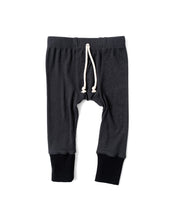 Load image into Gallery viewer, rib knit pant - heather gray and black