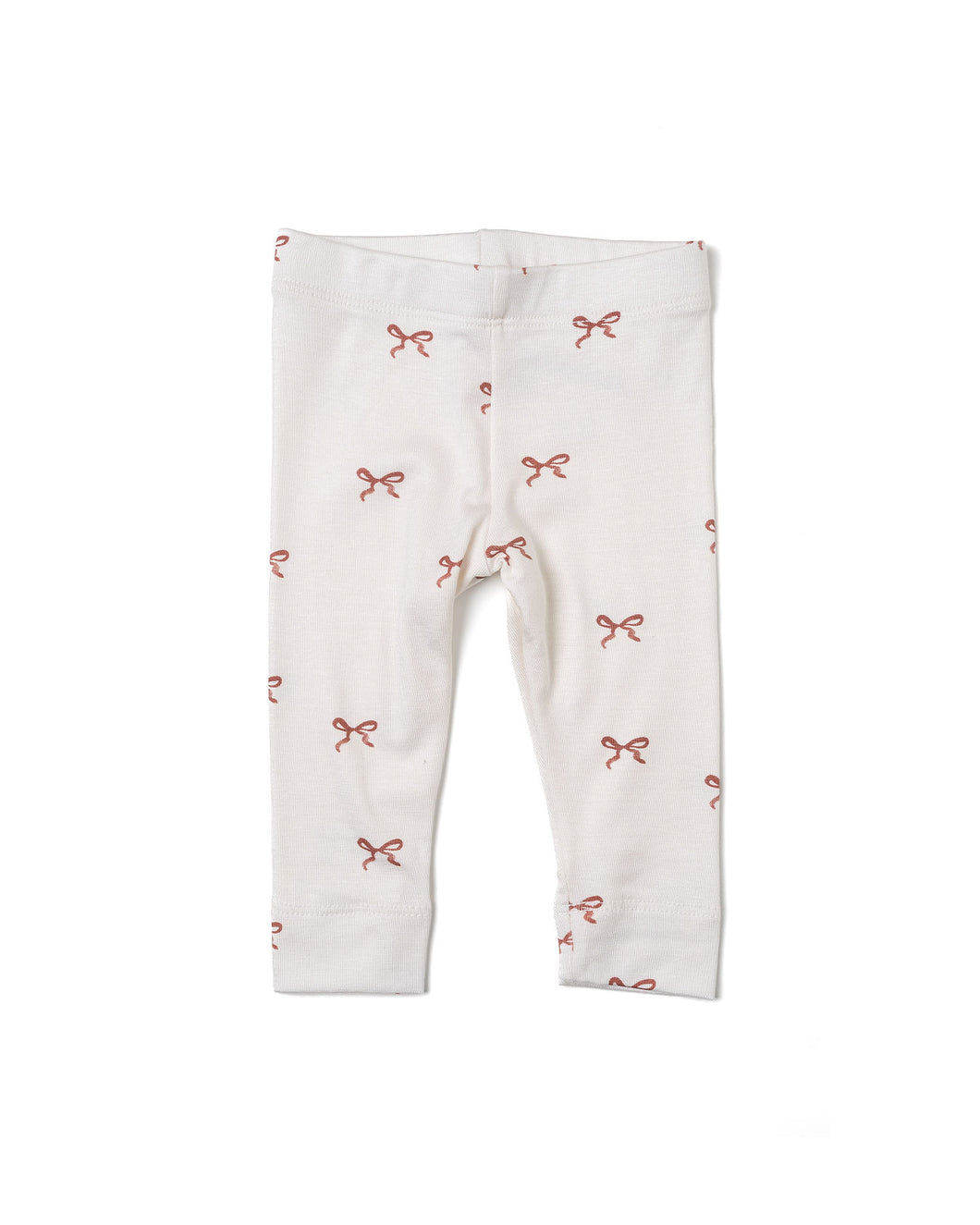 leggings - classic bows on natural