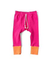 Load image into Gallery viewer, rib knit pant - punch creamsicle and kiwi