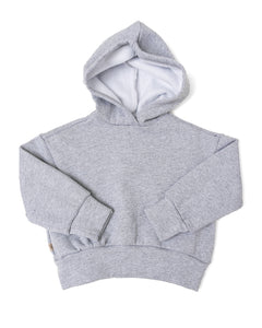 classic hoodie - ash - fleece terry