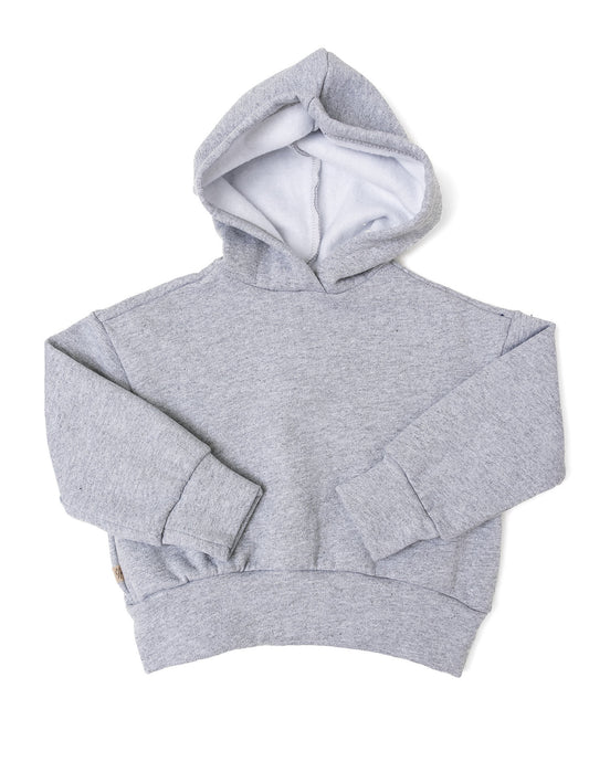 classic hoodie - ash - fleece terry
