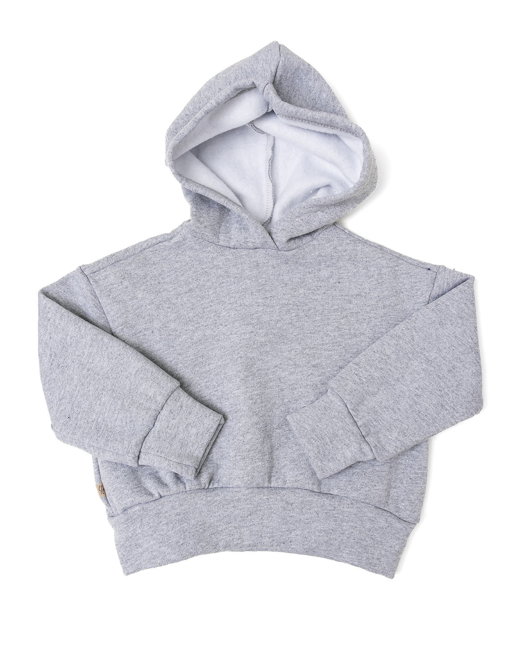 classic hoodie - ash - fleece terry
