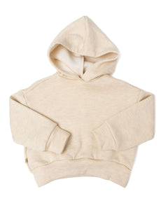 classic hoodie - cream - fleece terry