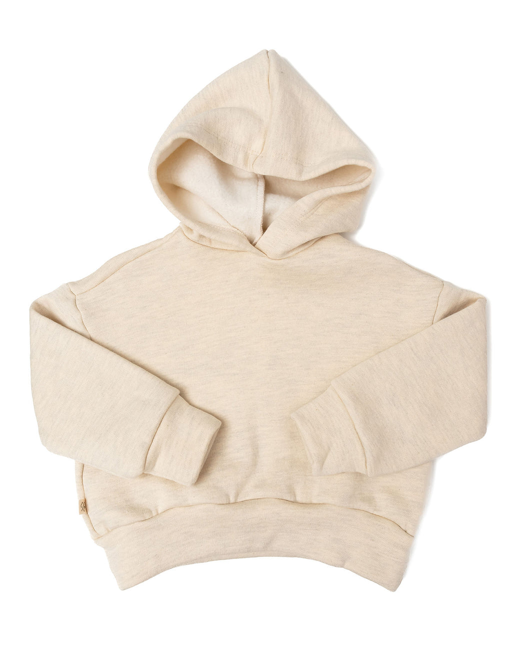 classic hoodie - cream - fleece terry